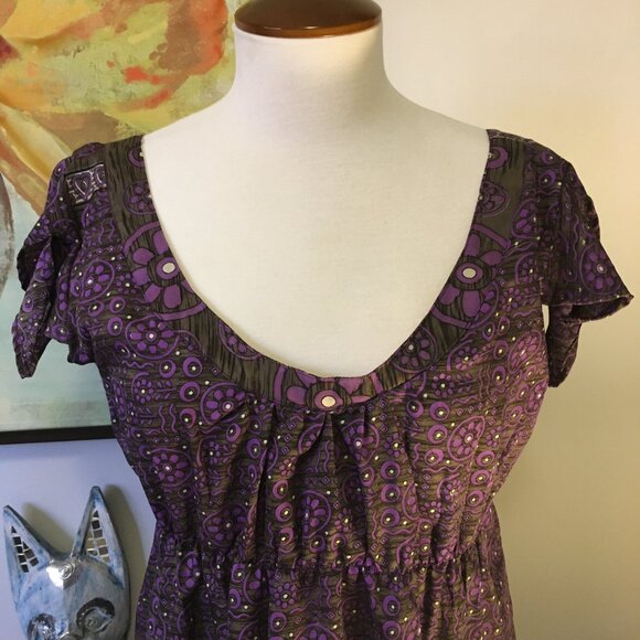 100% Silk Fairy Grunge OAK Babydoll Tank Top - Medium - Picture 5 of 16